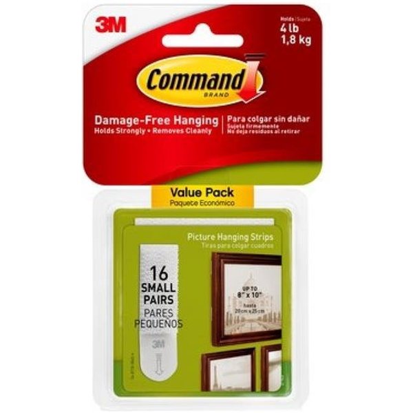 Pinpoint Command Picture Hanging Strips; White - Small; 12 Count PI834011